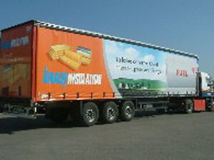 semi remorque knauf avec impression digitale full quadri : B�ches pour le Transport : Rideaux coulissants